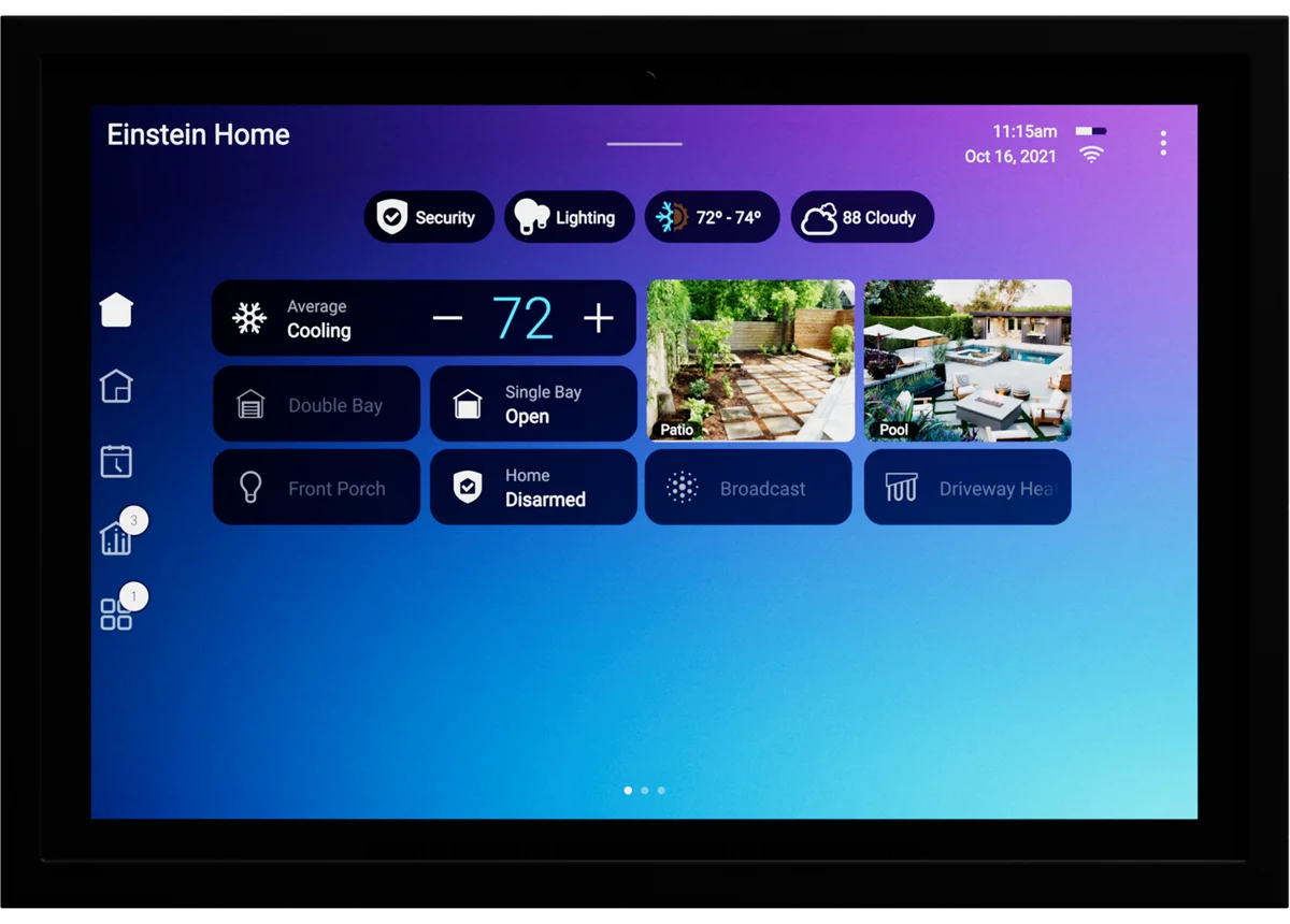 Pantalla táctil Control4 T5 para domótica y automatización residencial